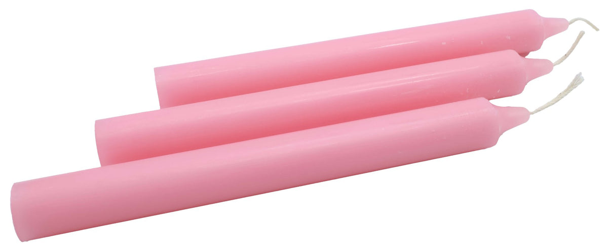 Bougie Teintée dans la Masse 22cm — Lot de 12 — Rose Pâle