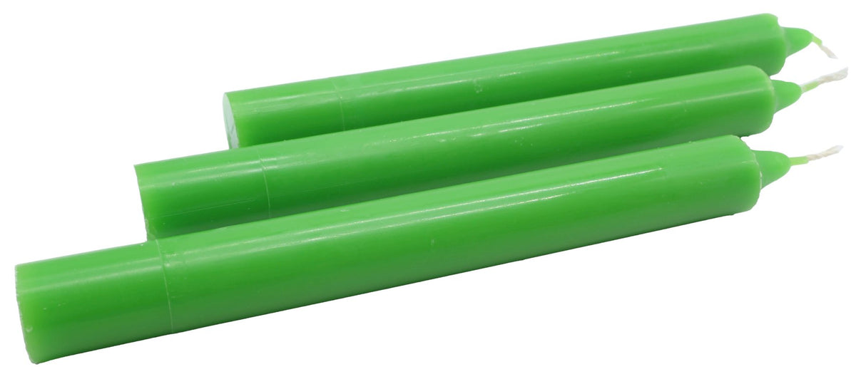 Bougie Teintée dans la Masse 22cm — Lot de 12 — Vert Pré