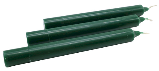 Bougie Teintée Masse 22cm - Vert Sapin - 12pcs