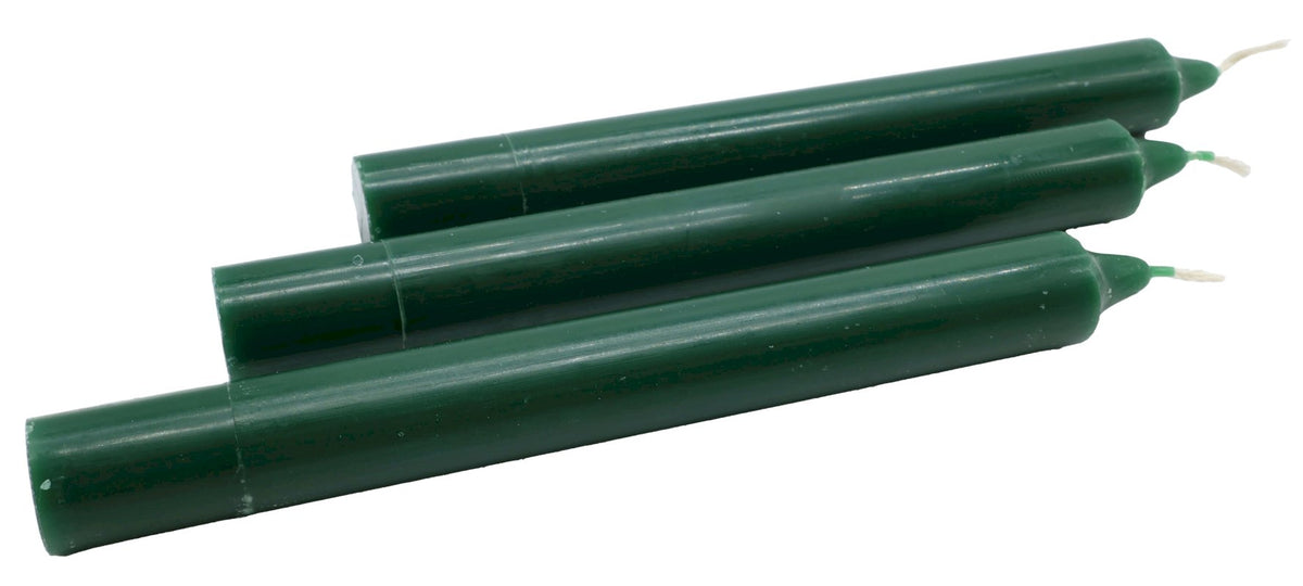 Bougie Teintée dans la Masse 22cm — Lot de 12 — Vert Sapin