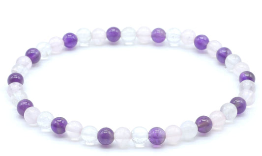Bracelet Améthyste, Cristal, Quartz Rose