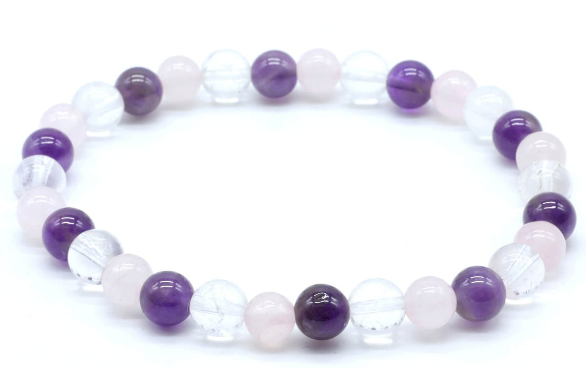 Bracelet Améthyste, Cristal, Quartz Rose