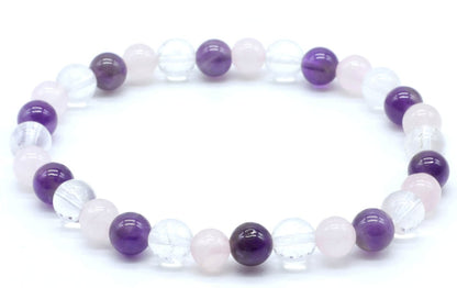 Bracelet Améthyste, Cristal, Quartz Rose