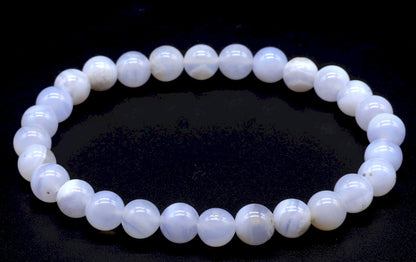 Bracelet Calcédoine Bleue 'AA'