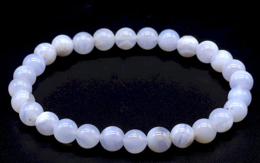 Bracelet Calcédoine Bleue 'AA'