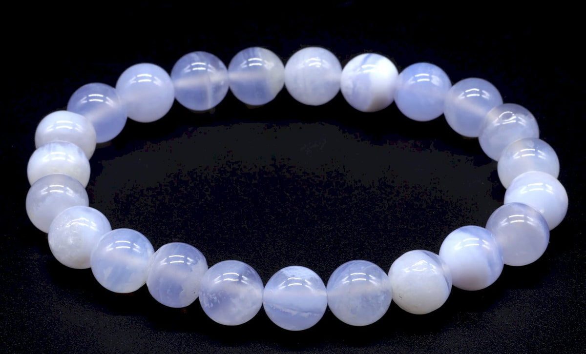 Bracelet Calcédoine Bleue 'AA'
