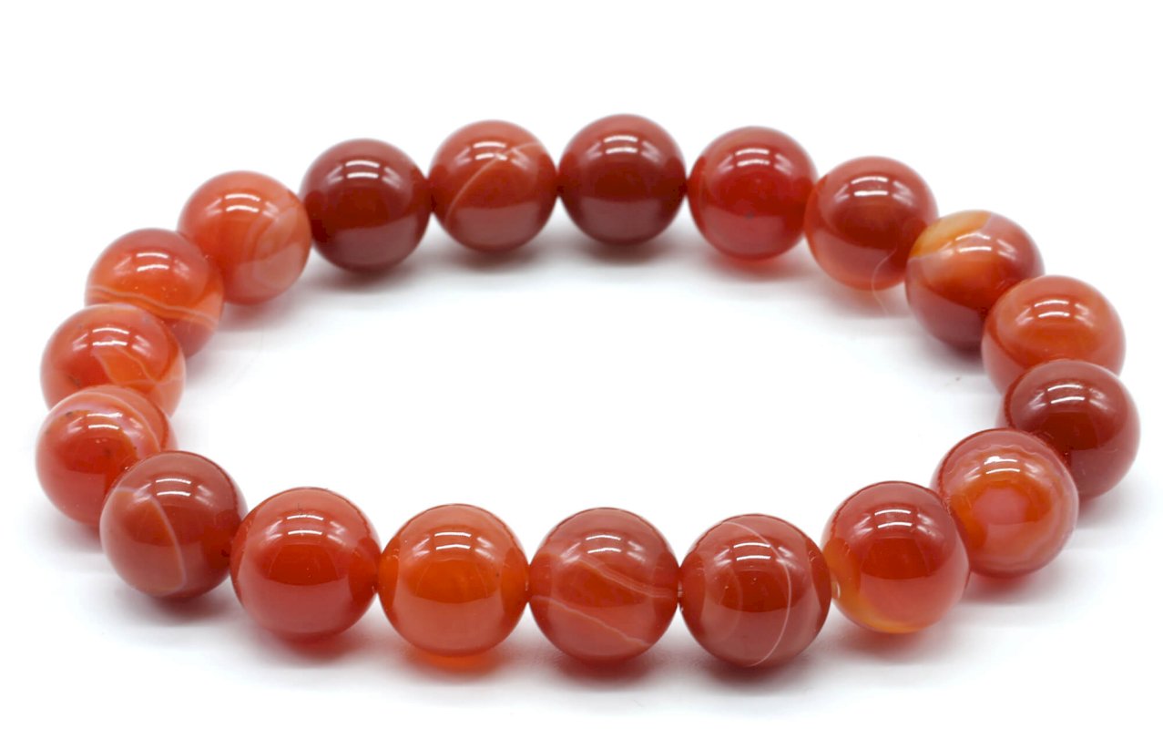 Bracelet Cornaline Rubanée