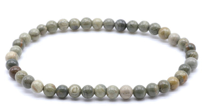 Bracelet Jaspe Feuille d'Argent