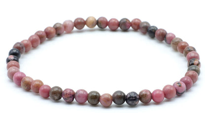 Bracelet 'Black Line' Rhodonite
