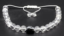 Bracelet Ajustable Cristal de Roche perles 8mm