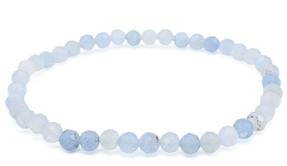 Bracelet Aigue Marine perles facettées