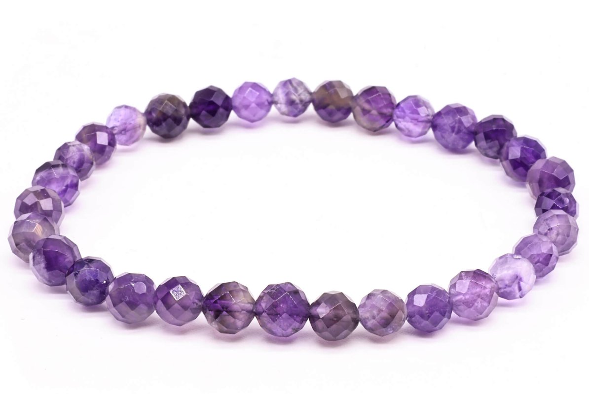 Bracelet Améthyste perles facettées
