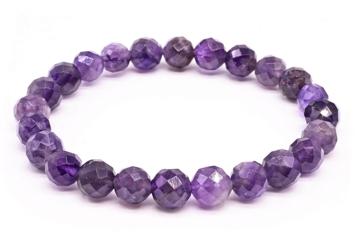 Bracelet Améthyste perles facettées