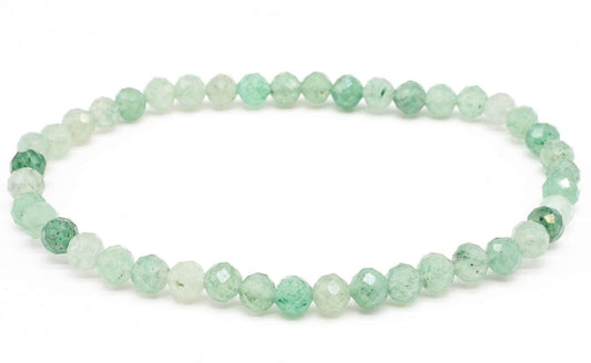 Bracelet Aventurine Verte perles facettées