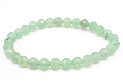 Bracelet Aventurine Verte perles facettées