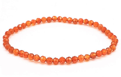 Bracelet Cornaline perles facettées