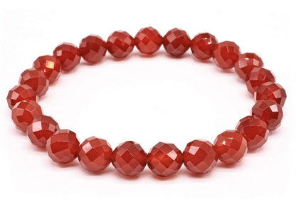 Bracelet Cornaline perles facettées