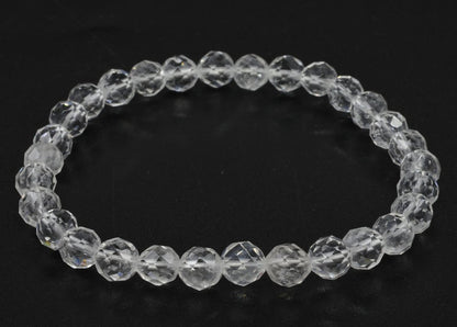 Bracelet Cristal de Roche perles facettées