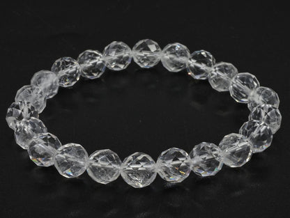 Bracelet Cristal de Roche perles facettées