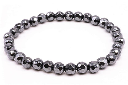 Bracelet Hématite perles facettées
