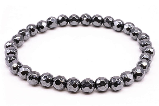 Bracelet Hématite perles facettées