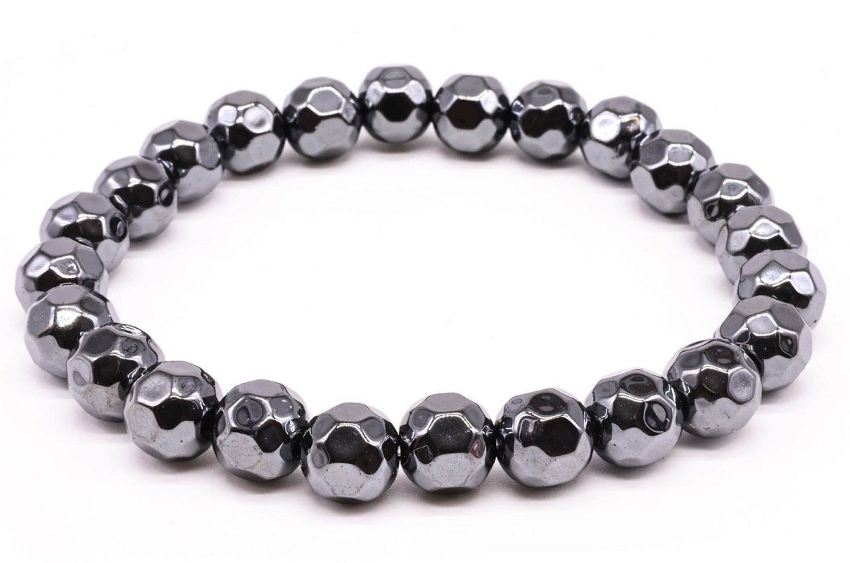 Bracelet Hématite perles facettées