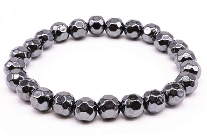 Bracelet Hématite perles facettées