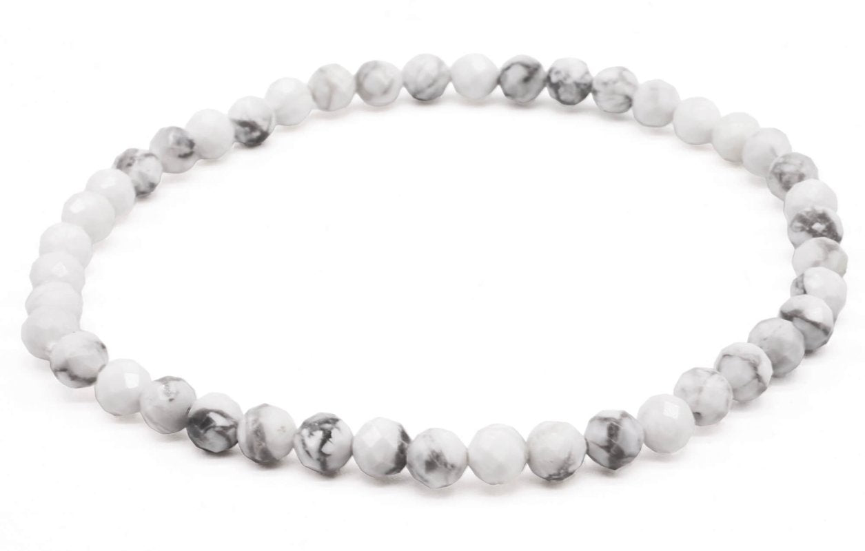 Bracelet Howlite perles facettées