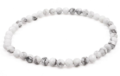Bracelet Howlite perles facettées