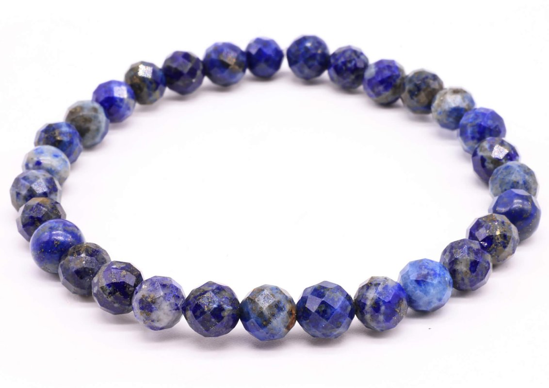 Bracelet Lapis Lazuli perles facettées