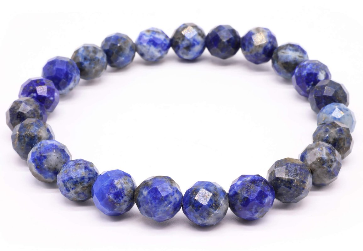 Bracelet Lapis Lazuli perles facettées
