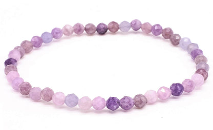 Bracelet Lépidolite perles facettées