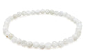 Bracelet Pierre de Lune Blanche perles facettées 4mm