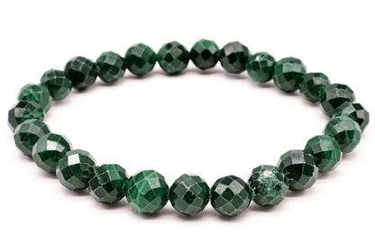 Bracelet Malachite perles facettées