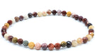Bracelet Jaspe Mokaïte perles facettées 4mm