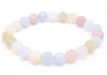 Bracelet Morganite perles facettées