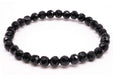Bracelet Onyx Noir perles facettées