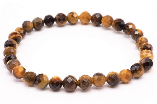 Bracelet Oeil de Tigre perles facettées