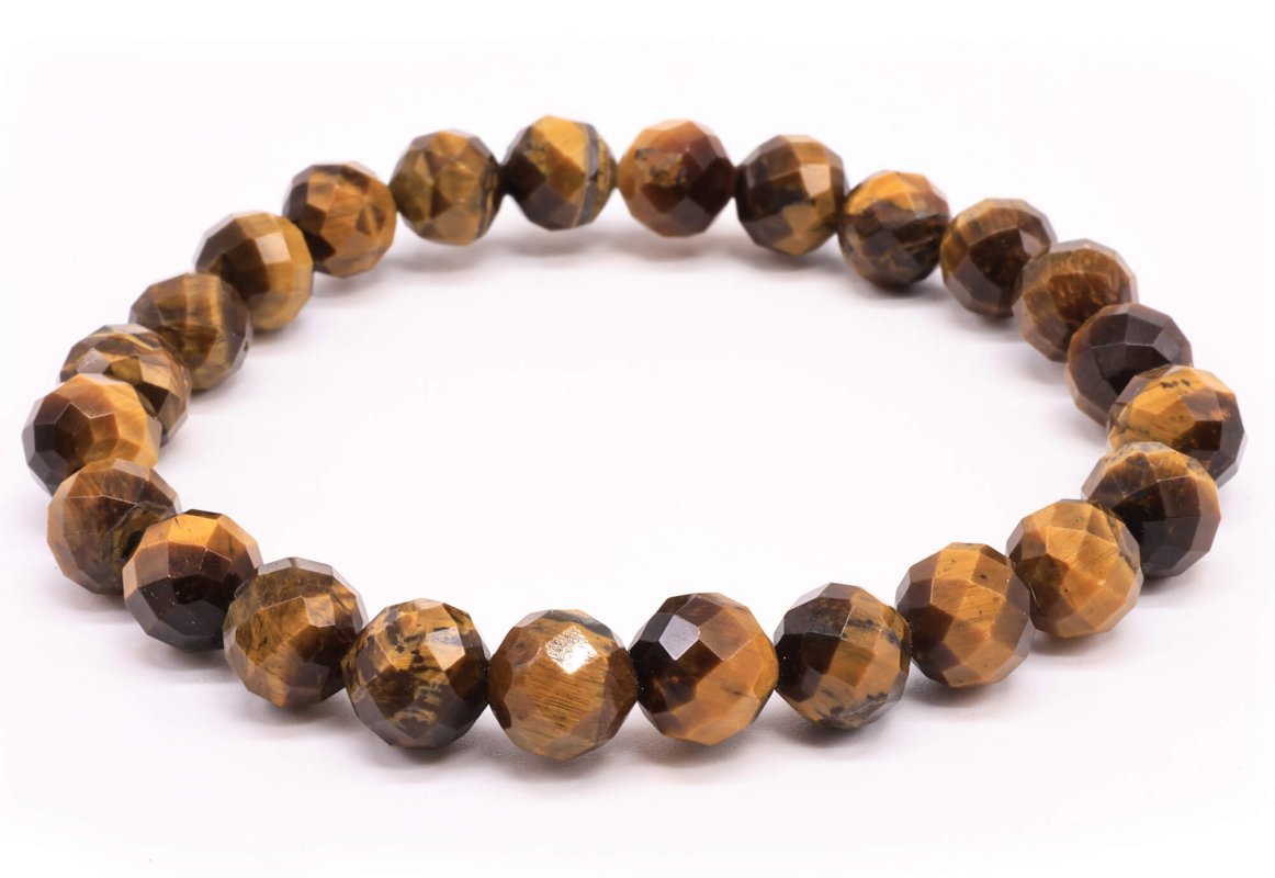 Bracelet Oeil de Tigre perles facettées