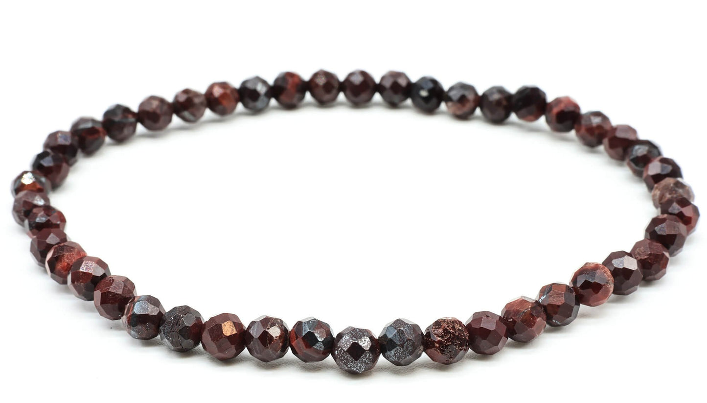 Bracelet Oeil de Taureau perles facettées 4mm