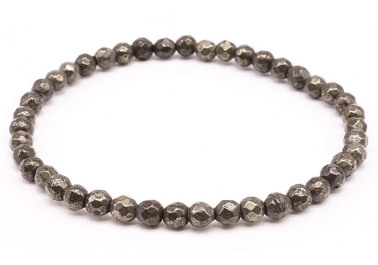 Bracelet Pyrite perles facettées