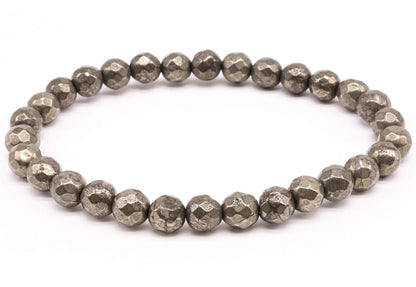 Bracelet Pyrite perles facettées