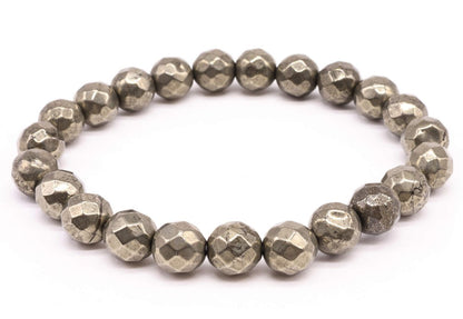 Bracelet Pyrite perles facettées