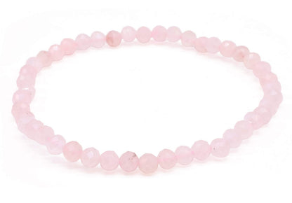 Bracelet Quartz Rose perles facettées