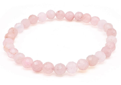 Bracelet Quartz Rose perles facettées