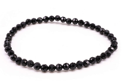 Bracelet Tourmaline Noire perles facettées