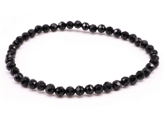 Bracelet Tourmaline Noire perles facettées