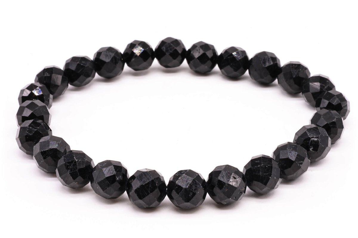 Bracelet Tourmaline Noire perles facettées