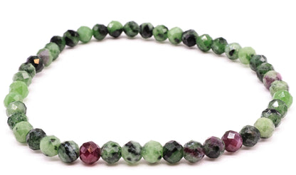 Bracelet Rubis Zoïsite perles facettées