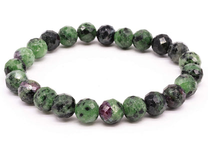 Bracelet Rubis Zoïsite perles facettées